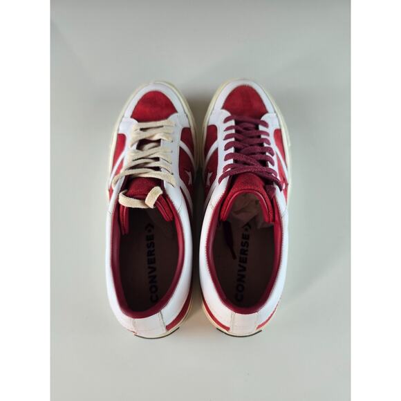 Rare! Converse All Star Academy Sneakers M8/W10 Red White Suede Shoes 167135C main image 16